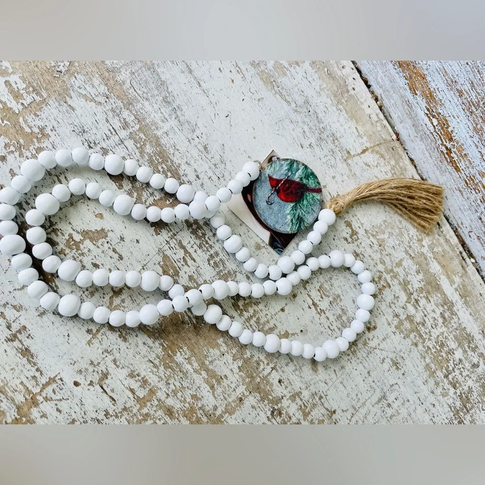 Cardinal Beaded Garland